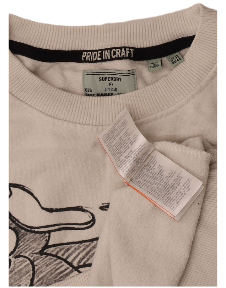 Superdry Ženska prekomjerna trenirka s grafičkim motivima UK 16 Velika bijela