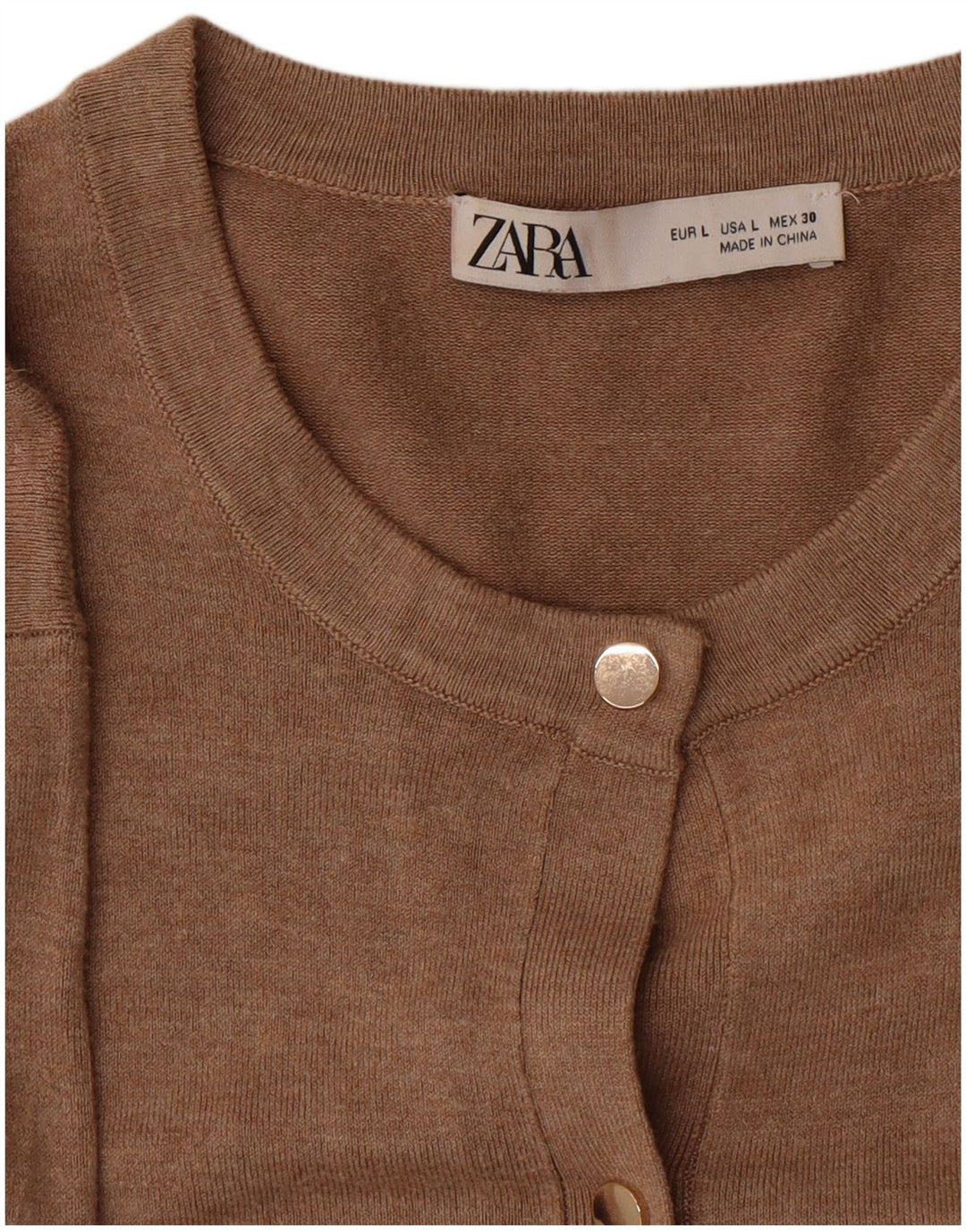Zara ženski kardigan pulover UK 14 Large Brown