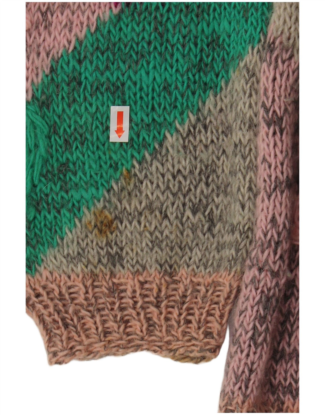 VINTAGE ženski džemper s morskim izrezom UK 18 XL Raznobojni cvjetni