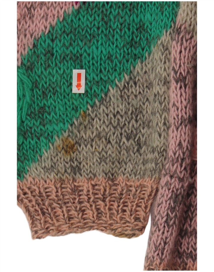 VINTAGE ženski džemper s morskim izrezom UK 18 XL Raznobojni cvjetni