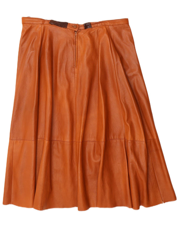 Vintage ženska kožna suknja W36 XL smeđa koža