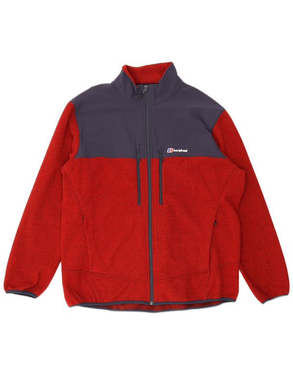Berghaus muška jakna od flisa UK 44 2XL poliester crvene boje