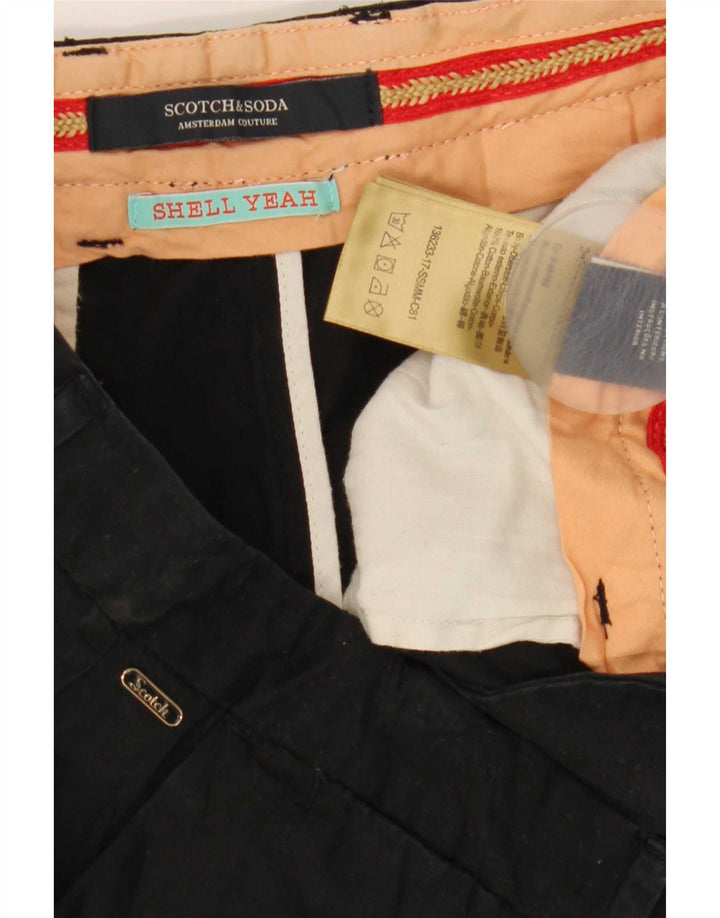 Scotch & Soda muške chino kratke hlače W33 srednje crni pamuk
