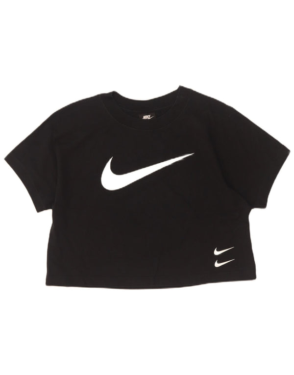 Nike Ženska skraćena majica kratkih rukava UK 16 Large Black Cotton
