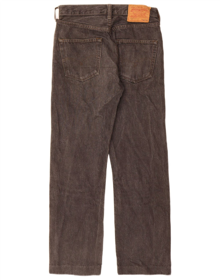 Levi's muške 501 ravne traperice W28 L28 sivi pamuk