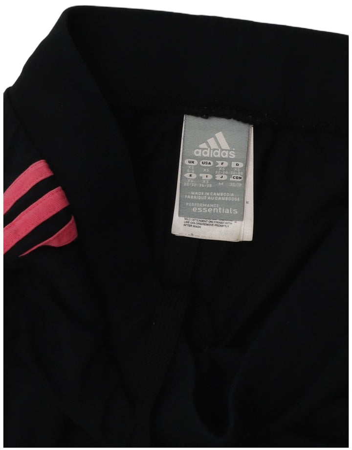 ADIDAS Ženske Climalite Trenirke Hlače Joggers UK 4/6 XS Crni pamuk