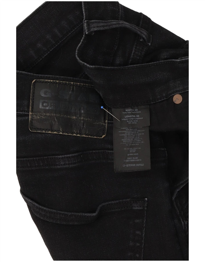 G-Star muške 3301 uske traperice W30 L32 crne