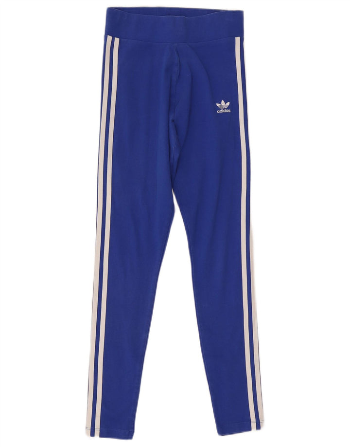 Adidas ženske tajice UK 8 male plave pamučne