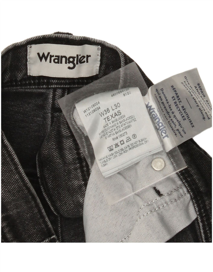 WRANGLER muške ravne traperice Texas W36 L30 crni pamuk