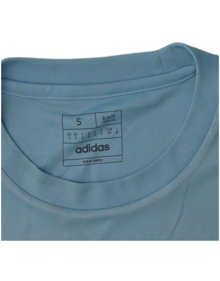 Adidas Dri Fit Slim T-Shirt Top Small Blue