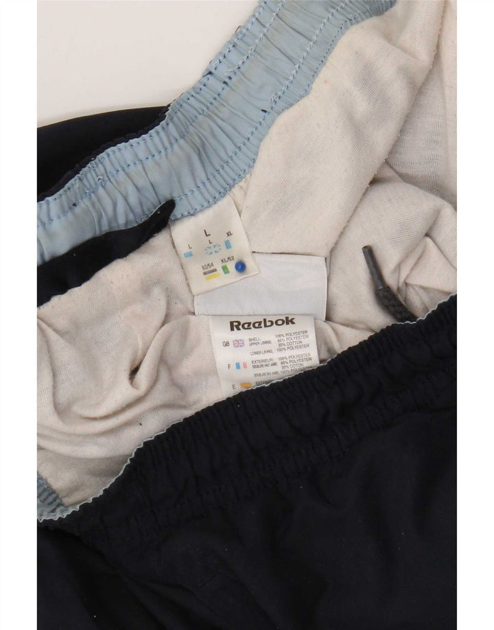 Reebok muške trenirke Hlače Joggers Large tamnoplavi poliester
