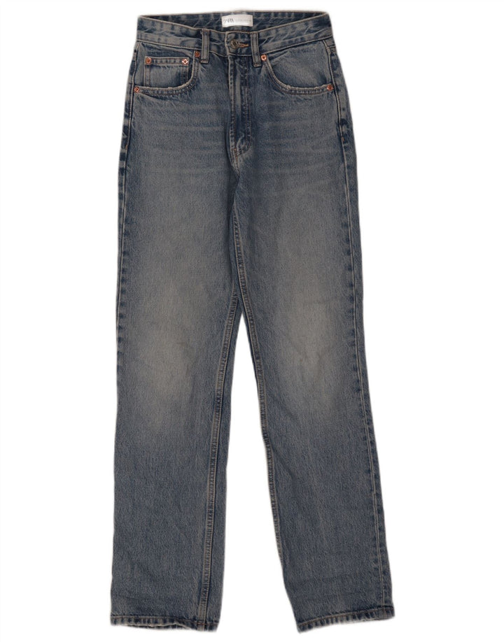 ZARA ženske ravne traperice EU 34 2XS W24 L30 plavi pamuk