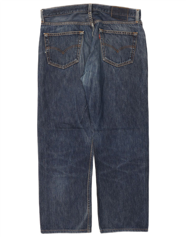 LEVI'S muške 501 ravne traperice W34 L28 plavi pamuk