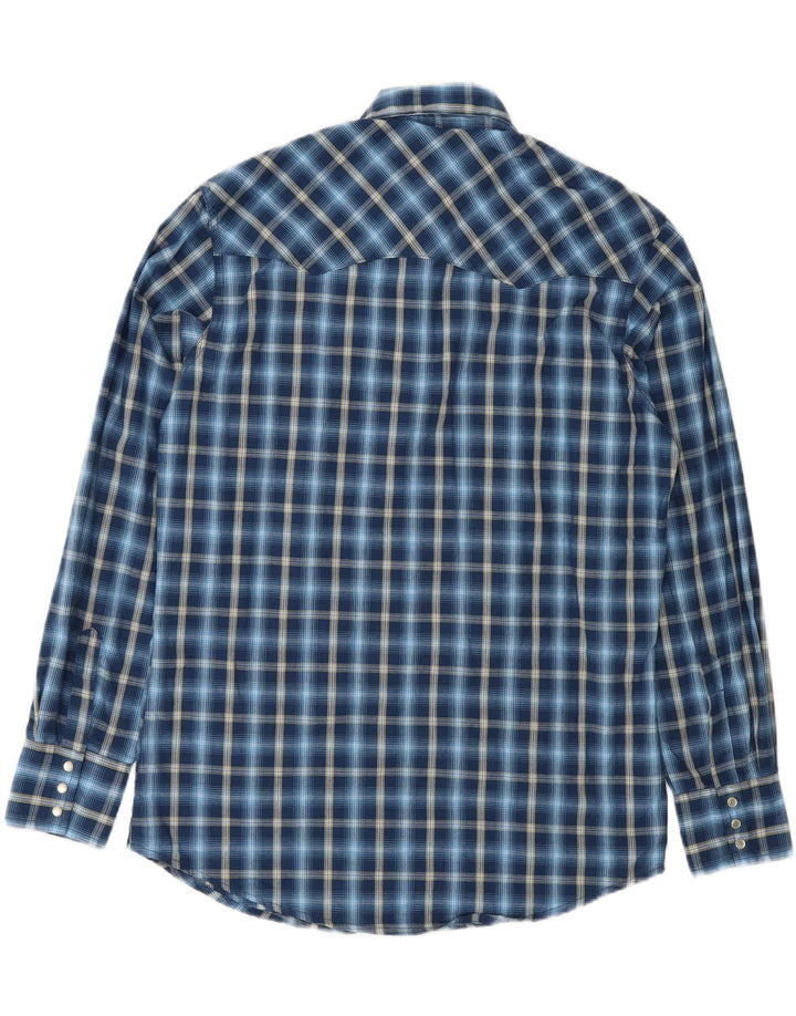Wrangler muška flanelska košulja srednje tamnoplave karirane boje