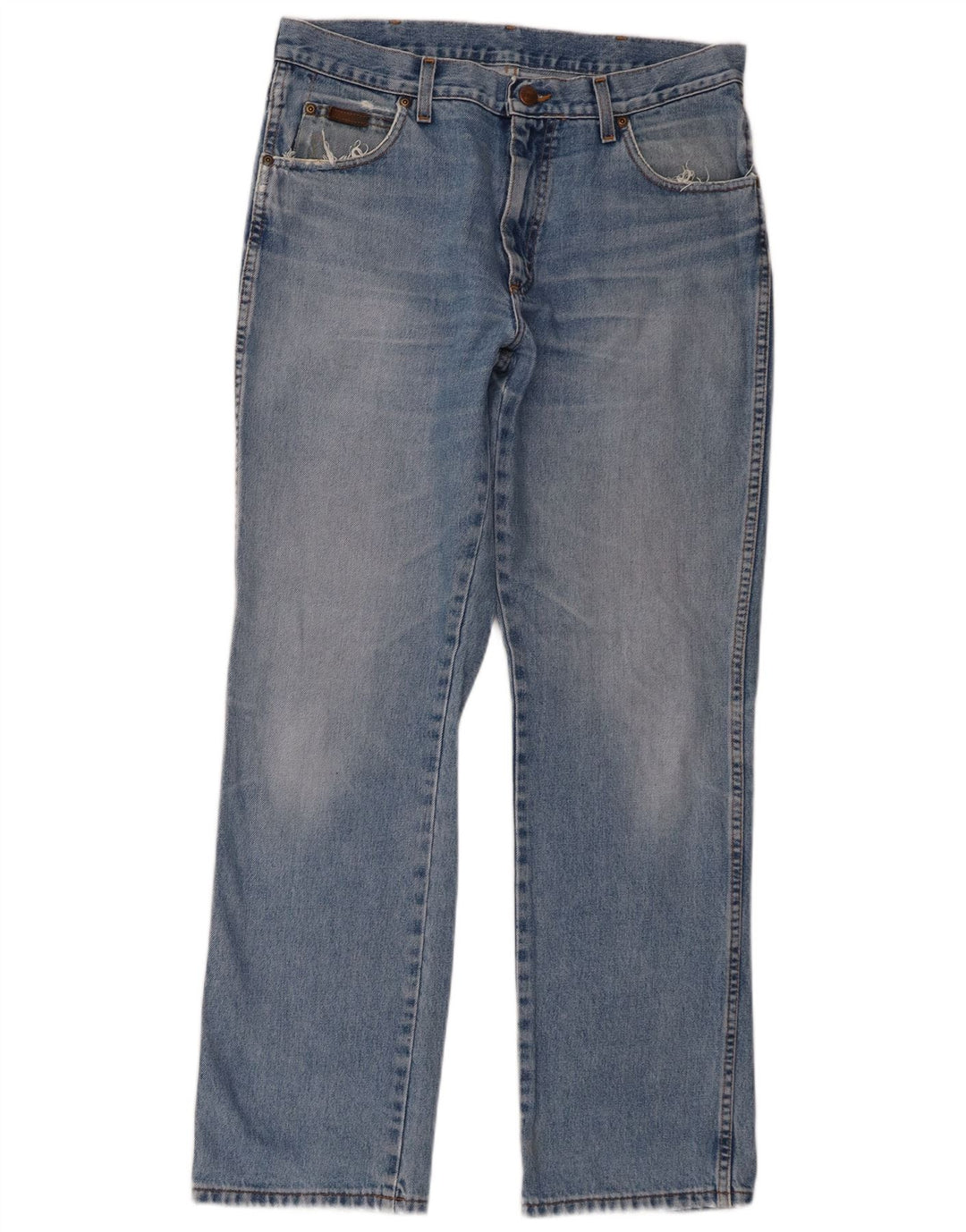 Wrangler muške ravne traperice regularnog kroja W34 L32 plavi pamuk