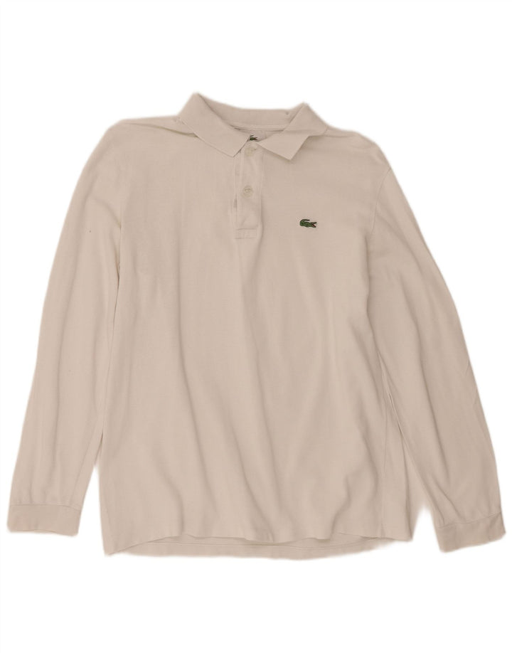 Lacoste muška polo majica dugih rukava, veličina 4, srednji bijeli pamuk