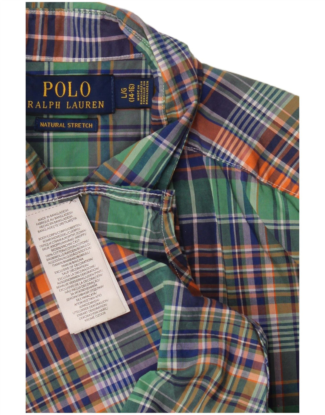 POLO RALPH LAUREN Velika pamučna šarena košulja za dječake 14-15 godina