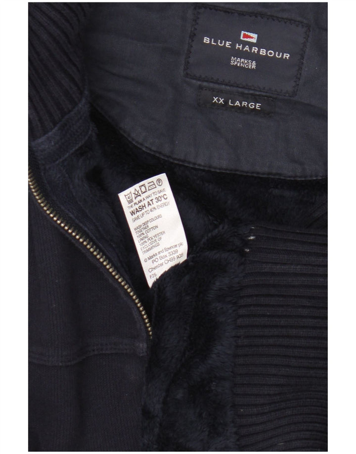 Marks & Spencer muška trenirka Blue Harbor Gornja jakna 2XL tamnoplavi pamuk