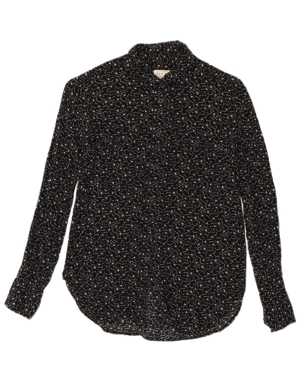 Jack Wills ženska košulja dugih rukava Boyfriend Fit UK 6 XS crna geometrijska