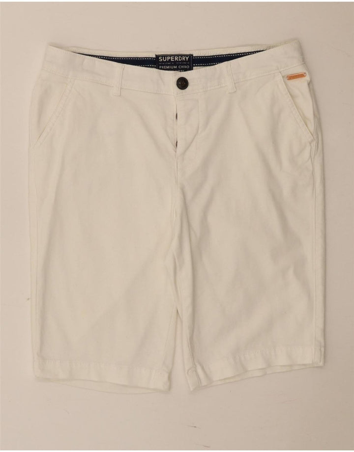 Superdry ženske obične chino kratke hlače UK 10 male W30 bijele