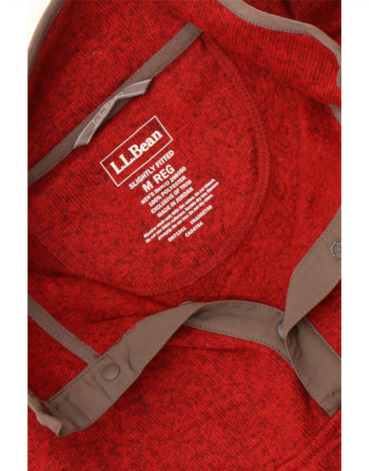 L.L.Bean muška majica s dugmadima i izrezom Srednje kestenjasti poliester