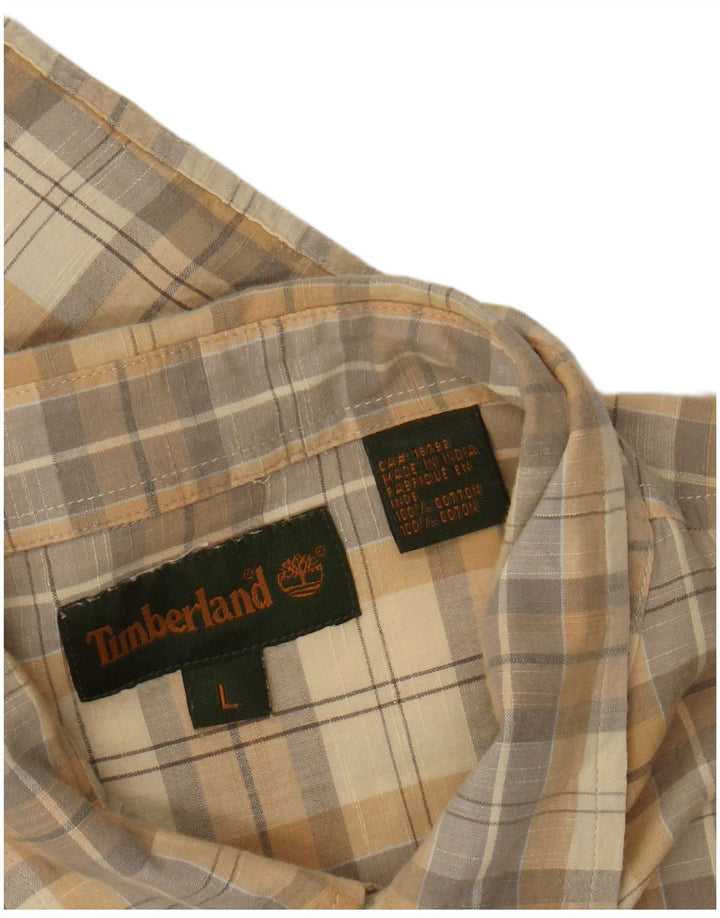 Timberland muška košulja kratkih rukava Veliki žuti karirani pamuk