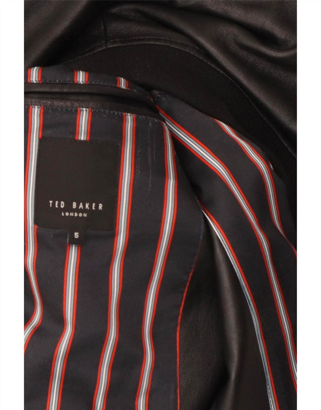 Ted Baker muška kožna jakna veličina 5 velika crna