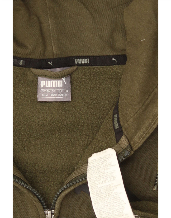 Puma muški džemper s kapuljačom s patentnim zatvaračem, srednji kaki pamuk