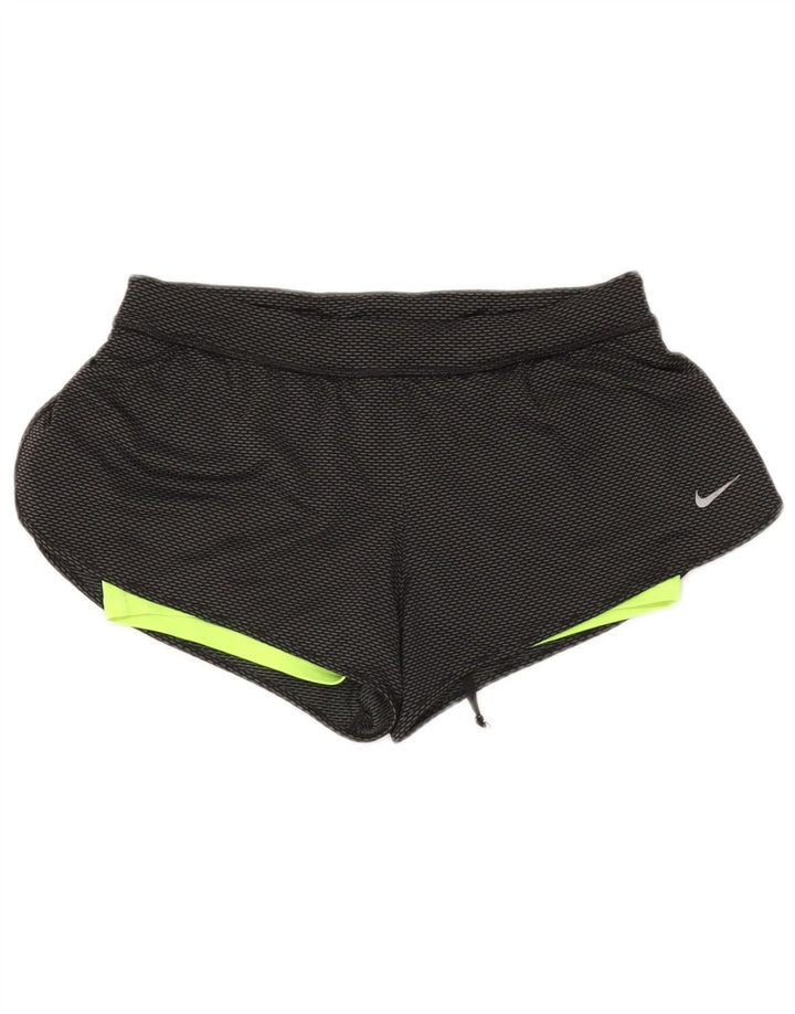 Nike Ženske Dri Fit Sportske Kratke Hlače UK 8 Mali crni poliester