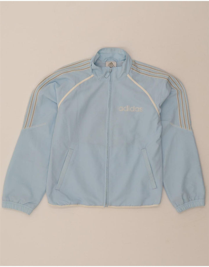 ADIDAS Girls Tracksuit Top Jacket 11-12 Years Blue Polyester Vintage Adidas and Second-Hand Adidas from Messina Hembry 