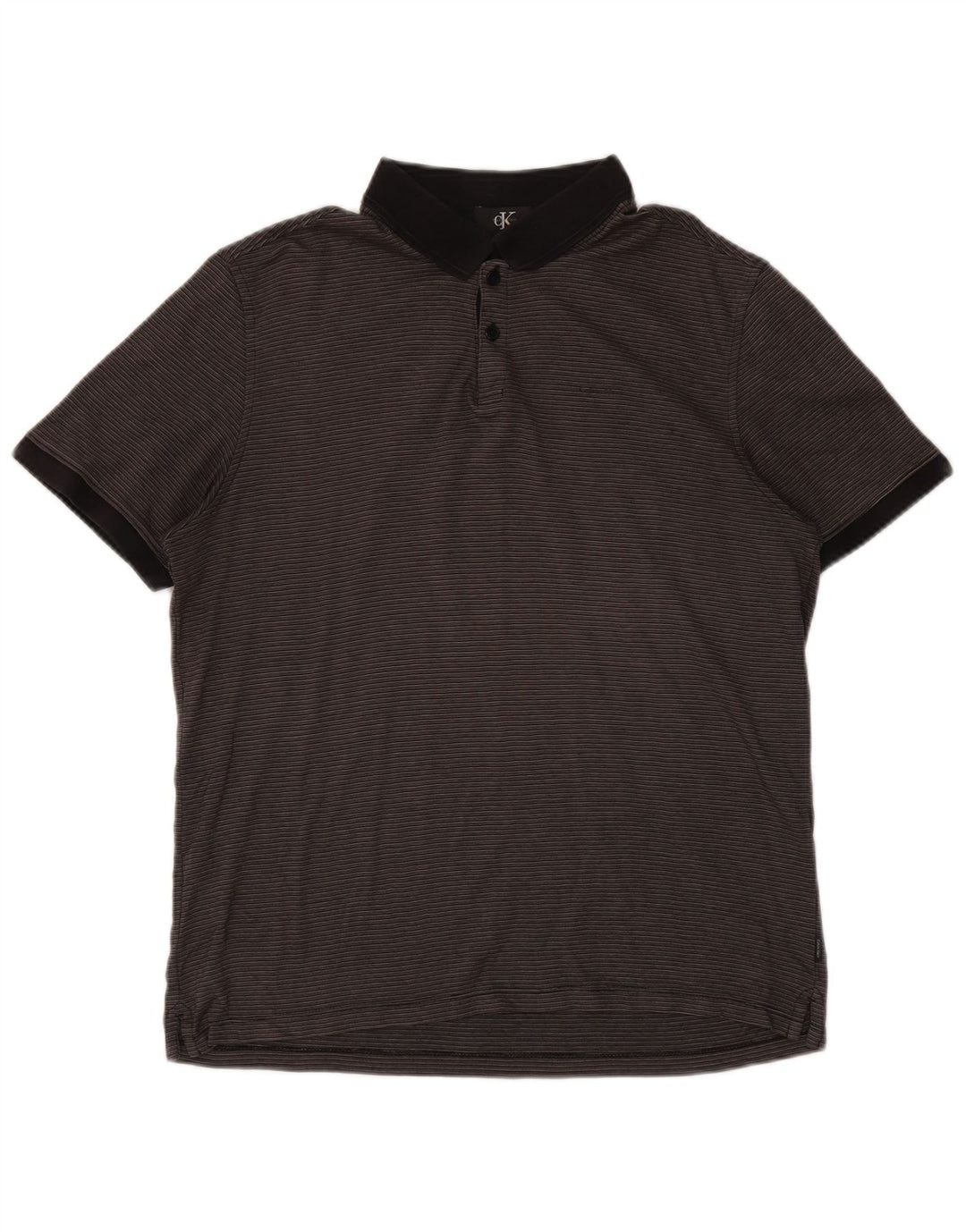 CALVIN KLEIN Muška polo majica srednje siva pamuk na pruge