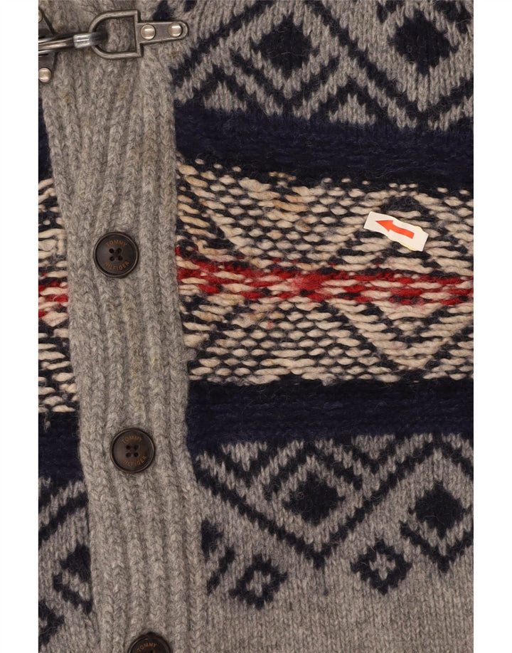 TOMMY HILFIGER Džemper s kardiganom za dječake 15-16 godina Sivi Fair Isle