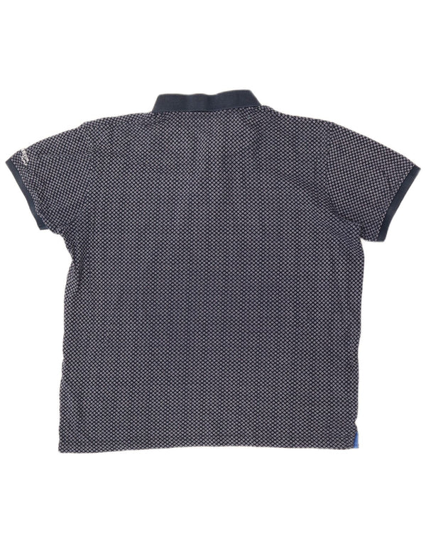 Harmont & Blaine muška polo majica 2XL tamnoplavi geometrijski pamuk