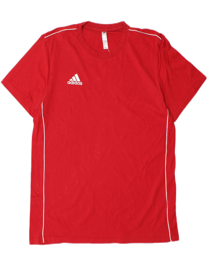 ADIDAS Mens T-Shirt Top Large Red Cotton Vintage Adidas and Second-Hand Adidas from Messina Hembry 