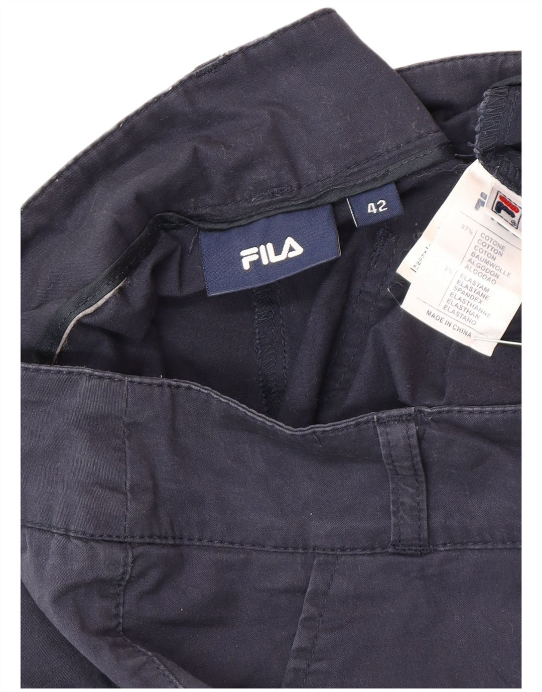 Fila Ženske chino kratke hlače IT 42 srednje W30 tamnoplavi pamuk