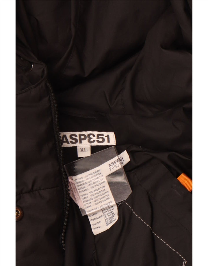 ASPESI Womens Hooded Padded Jacket UK 18 XL Black Polyester