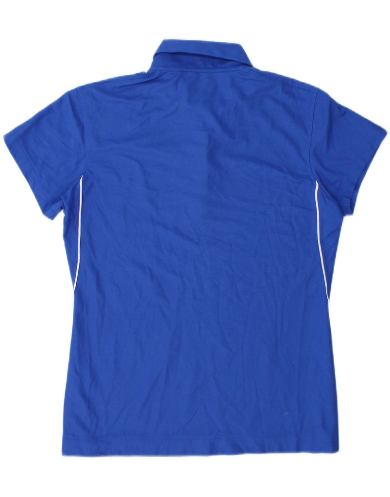 NIKE Womens Dri Fit Polo Shirt UK 14 Medium Blue Polyester Vintage Nike and Second-Hand Nike from Messina Hembry 