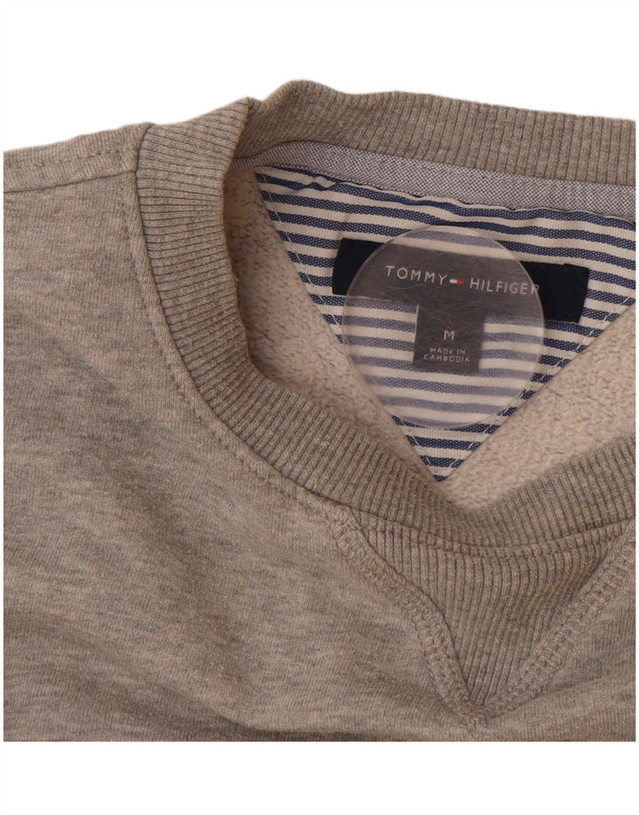 TOMMY HILFIGER Ženski džemper s grafičkim motivima UK 14 Srednje sivi pamuk