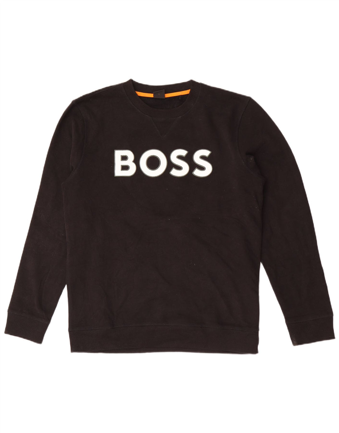Veliki crni pamučni muški džemper s grafičkim motivima Hugo Boss