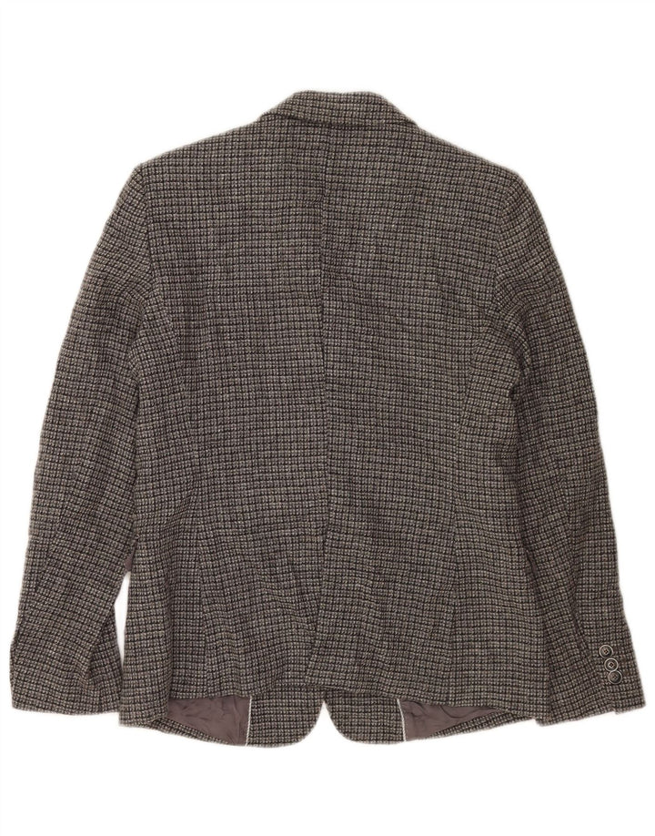 Massimo Dutti Ženska jakna sa 2 gumba EU 42 veliki sivi karirani viskoza