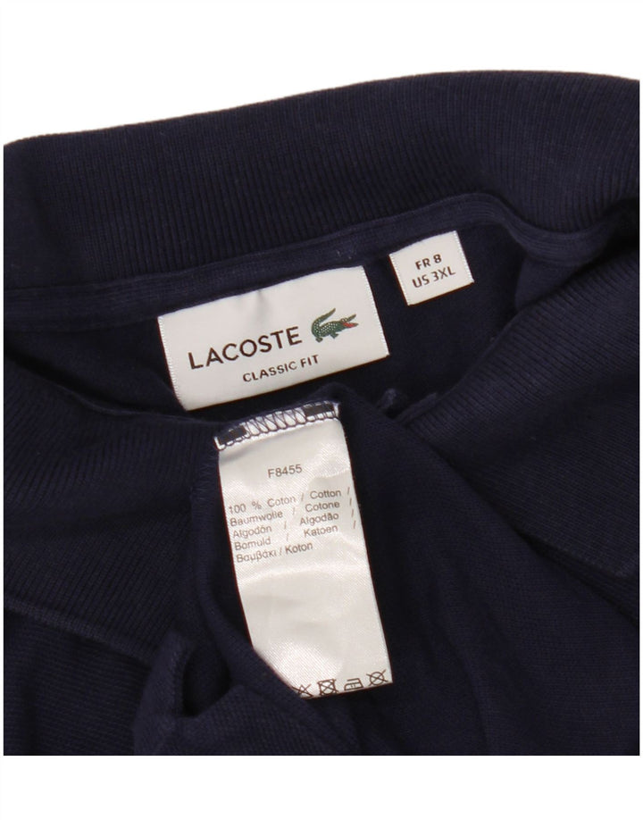 LACOSTE Muška klasična polo majica veličine 8 3XL tamnoplavi pamuk