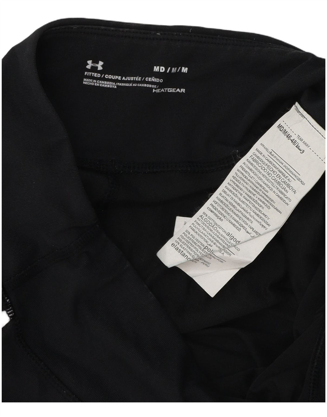 UNDER ARMOUR Ženske Heat Gear Leggings UK 12 Srednje crne boje