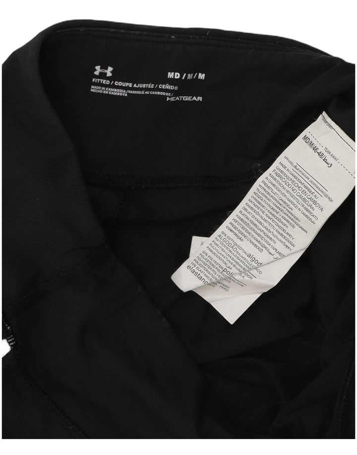 UNDER ARMOUR Ženske Heat Gear Leggings UK 12 Srednje crne boje