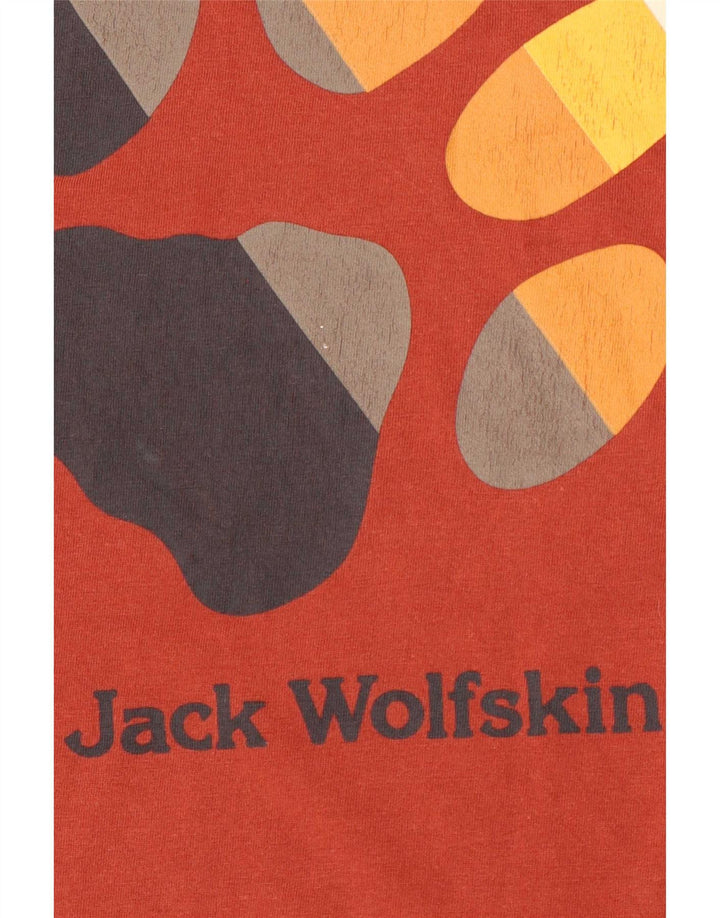 Jack Wolfskin muška majica kratkih rukava srednje veličine, crveni pamuk