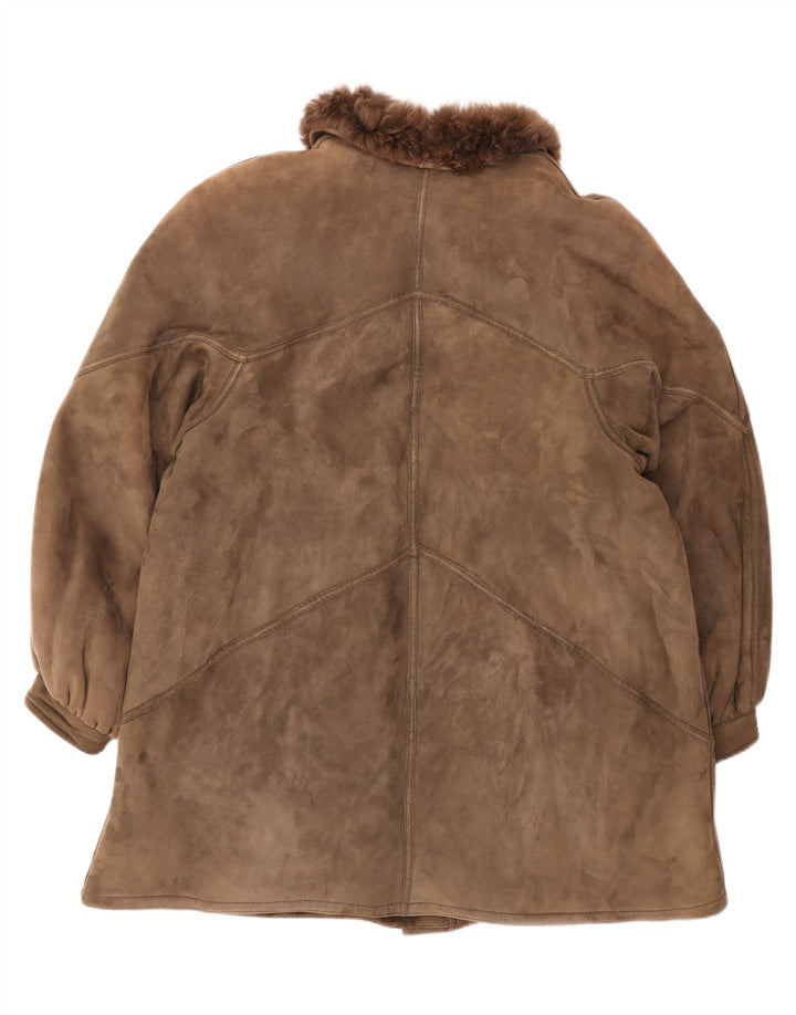 Vintage ženski kaput od šišmiša UK 18 XL smeđi