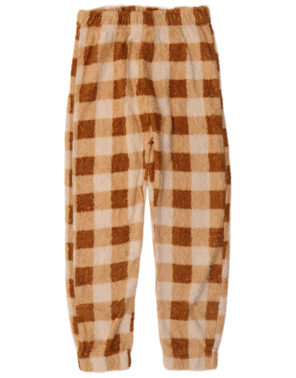 Benetton ženska trenirka od flisa Hlače Joggers UK 8 Small Brown Gingham
