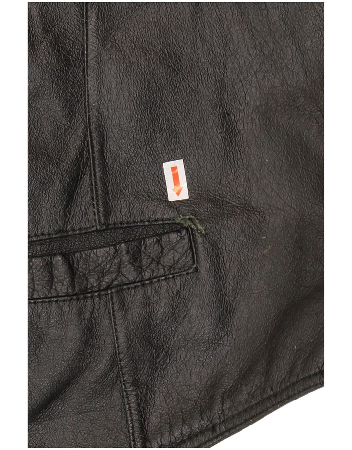 JOHN F GEE Muški kožni prsluk IT 56 2XL crna koža