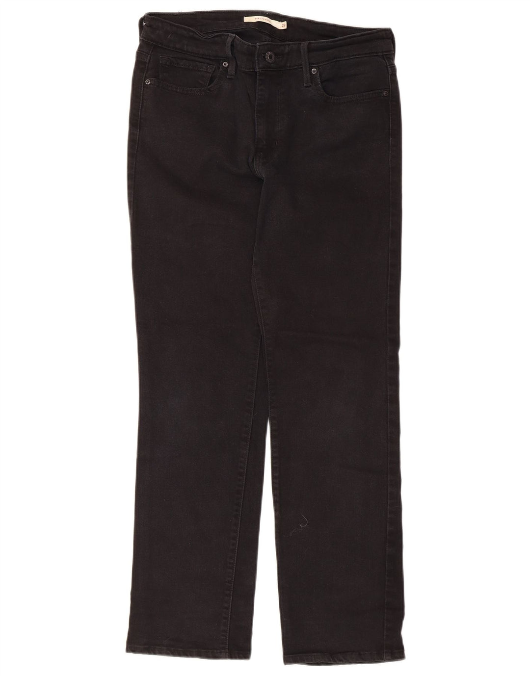 Levi's ženske 714 ravne traperice W29 L30 crni pamuk