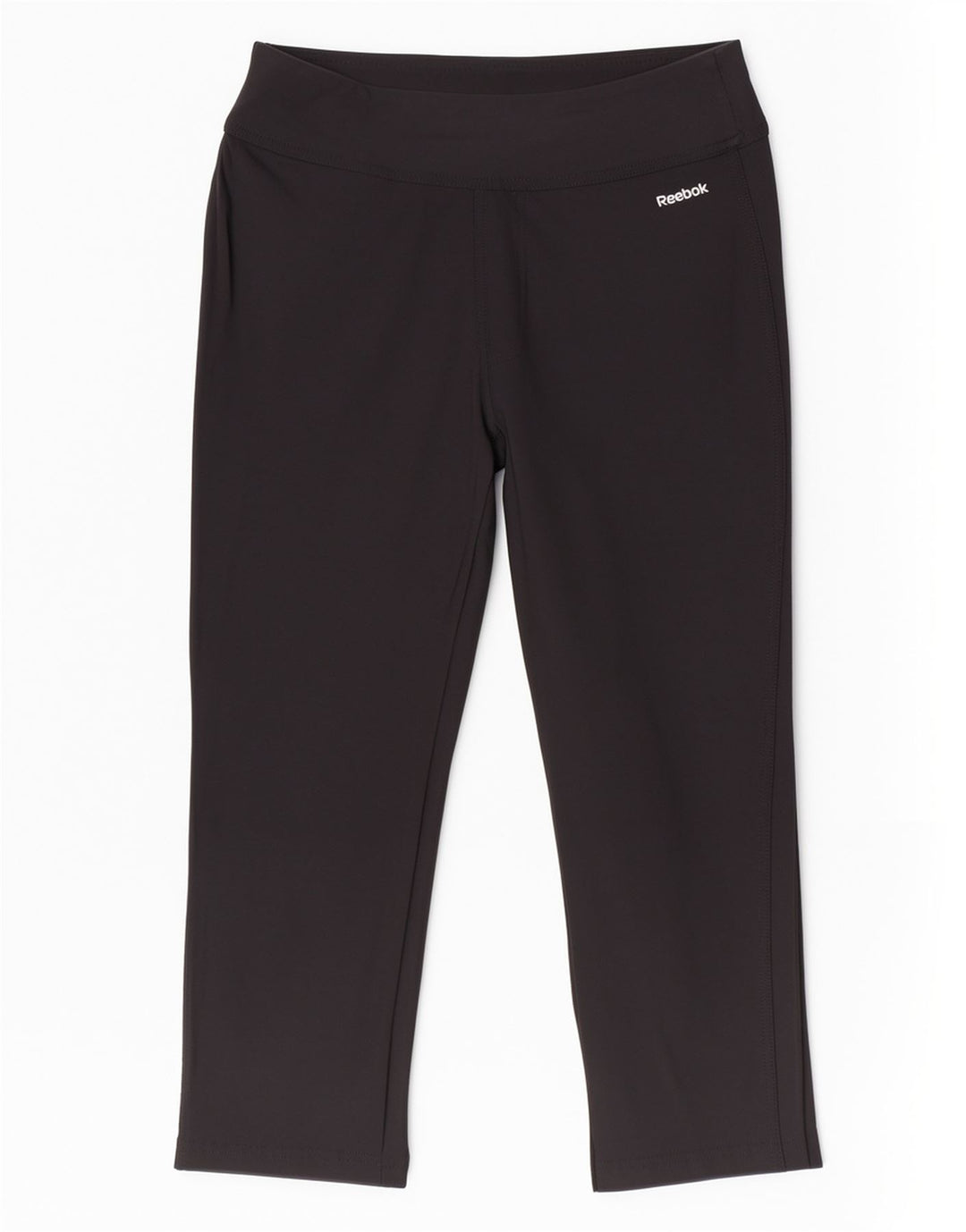 Reebok Ženske Capri Trenirke Hlače UK 12 srednje crne