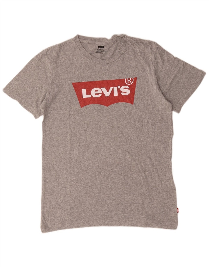 Levi's muška majica kratkih rukava s grafičkim motivima, mali sivi flekasti pamuk